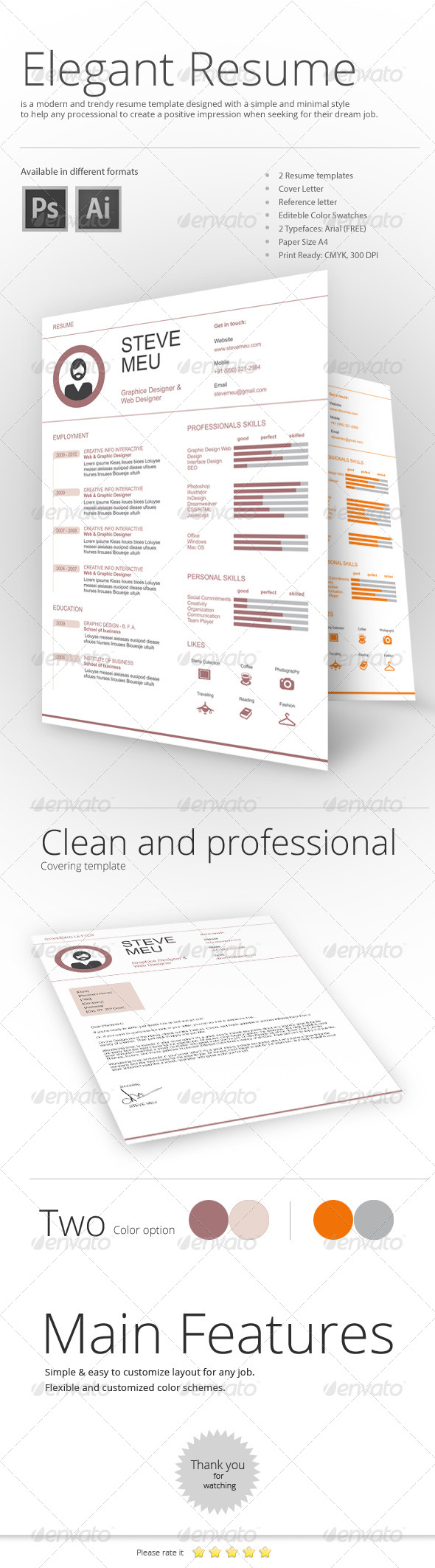 Eye Catching Resume Templates , Print Templates | GraphicRiver